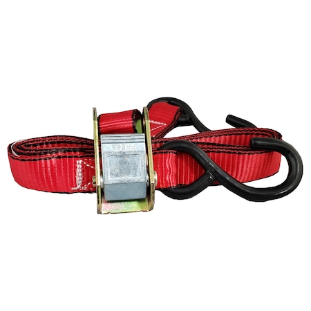 Everest 1" x 15Ft 500 LBS WORKING LOAD LIMIT CAMBUCKLE TIE DOWN W/ S-HOOKS S1018